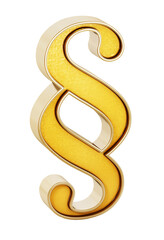 Naklejka premium Paragraph symbol isolated on transparent background. 3D illustration