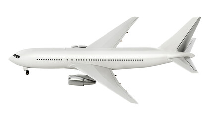 Generic airplane isolated on transparent background. 3D illustration - obrazy, fototapety, plakaty
