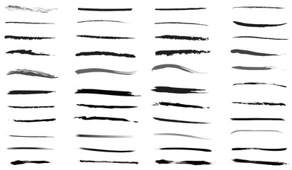 set of hand drawn underlines vector