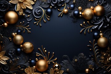 Obraz na płótnie Canvas Whimsical Paper Cuts Festive Christmas Decoration Background