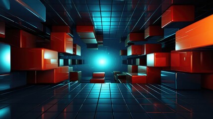 3D Modern Business Background 