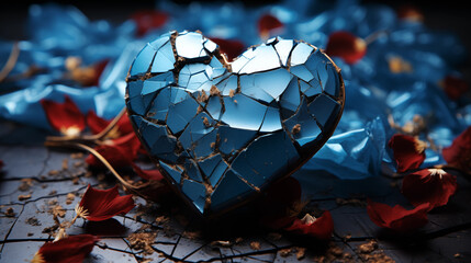 A broken heart symbolizing the feelings of "Blue Monday"