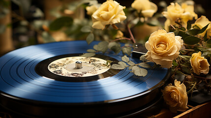 An old vinyl record playing a bluesy tune on "Blue Monday"