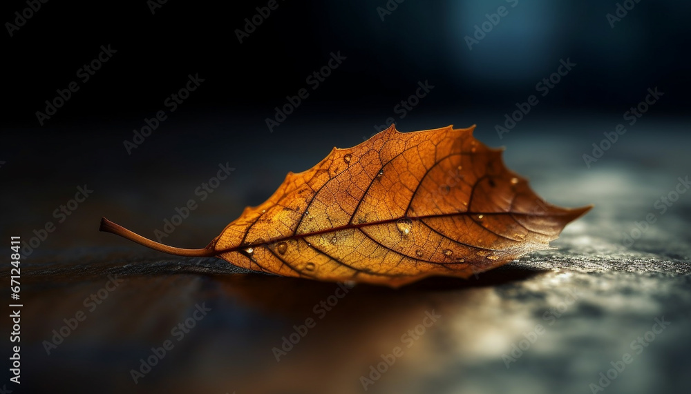 Poster vibrant autumn maple leaves falling, creating multi colored abstract patterns generated by ai