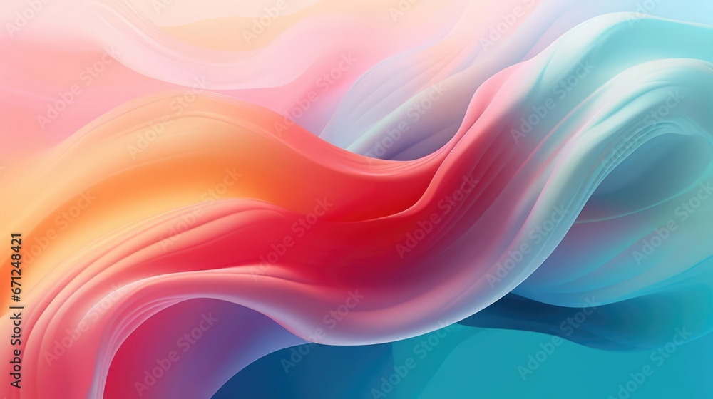 Poster abstract background colorful twisted shapes in motion digital art for poster flyer banner background