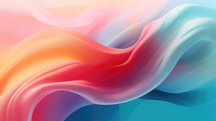 Obraz premium Abstract background Colorful twisted shapes in motion Digital art for poster flyer banner background or design element Soft