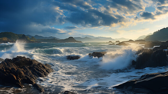 A stormy seascape on a "Blue Monday"