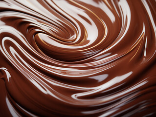 Background of close-up of chocolate swirl. Generated by AI