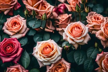 bouquet of roses  generated by AI technology 