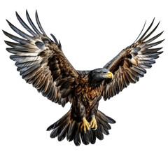 a flying eagle isolated