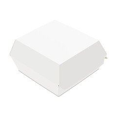 An image of a burger box isolated on a white background