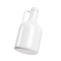 An image of a blank ceramic bottle isolated on a white background