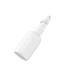 An image of a blank ceramic bottle isolated on a white background