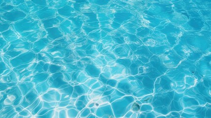 Fototapeta na wymiar Blue ripped sea water as swimming pool Crystal clear ocean lagoon bay turquoise blue azure water surface closeup natural