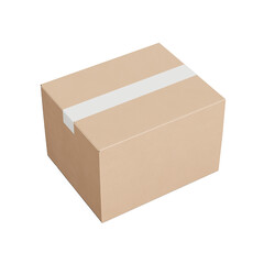 An image of a cardboard box isolated on a white background