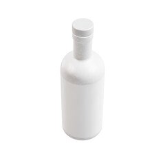 An image of a blank ceramic bottle isolated on a white background