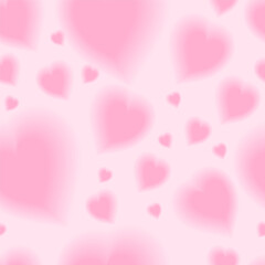 Romantic y2k pink heart seamless pattern. © Daaridna