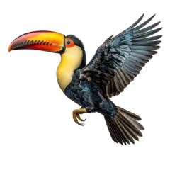 Foto op Plexiglas a flying toucan isolated © olegganko
