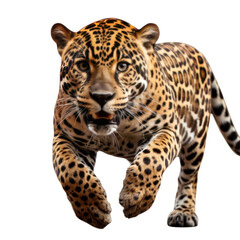 a jaguar in a jump isolated