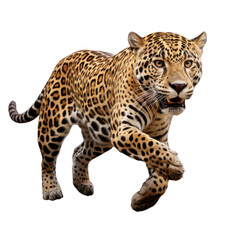 Obraz premium a jaguar in a jump isolated