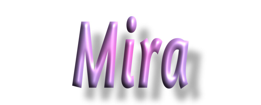 Mira - pink color - female name - ideal for websites, emails, presentations, greetings, banners, cards, books, t-shirt, sweatshirt, prints, cricut, silhouette,

