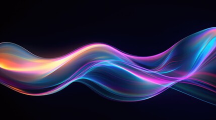 Holographic Neon Fluid Waves 