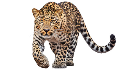 The leopard isolated on transparent background