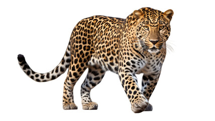 The leopard isolated on transparent background