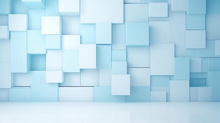 Light WhiteBlue Blocks Wall Background 