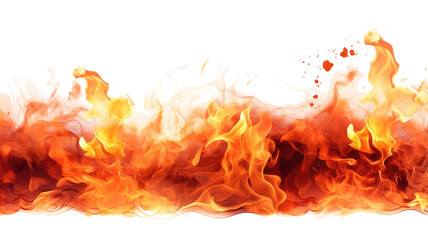 fire flame isolated on transparent background