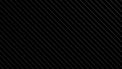 Black background with diagonal stripes, lines in perspective. Minimalistic geometric pattern.