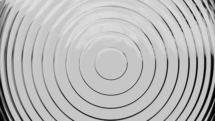 Abstract black and white round background with concentric circles