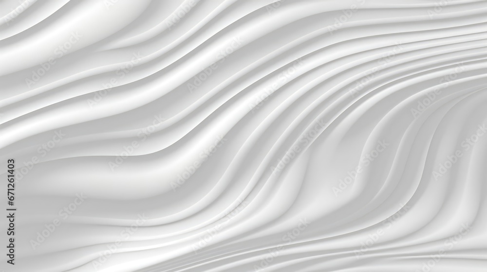 Poster white 3 d background with wave illustration beautiful bending pattern for web screensaver light gray
