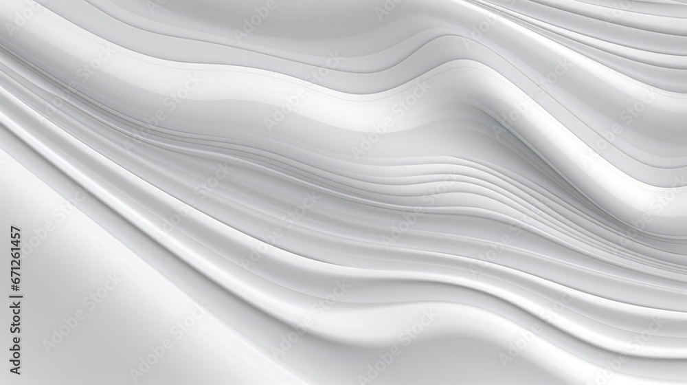 Poster white 3 d background with wave illustration beautiful bending pattern for web screensaver light gray