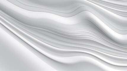 White 3 d background with wave illustration beautiful bending pattern for web screensaver Light...