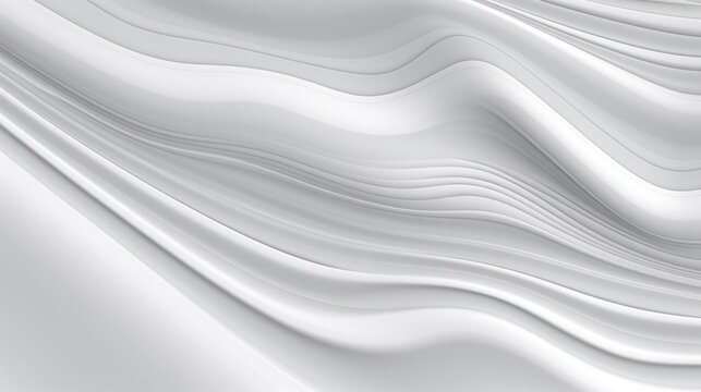 White 3 d background with wave illustration beautiful bending pattern for web screensaver Light gray texture with smooth lines for