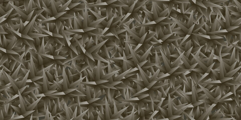 Background of thorns. Seamless texture of faceted needles. Vector illustration