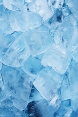A close-up view of a bunch of ice cubes. This image can be used to depict cold drinks, summer refreshments, or as a background for beverage-related content.