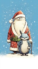 Obraz premium Anthropomorphic Christmas animals