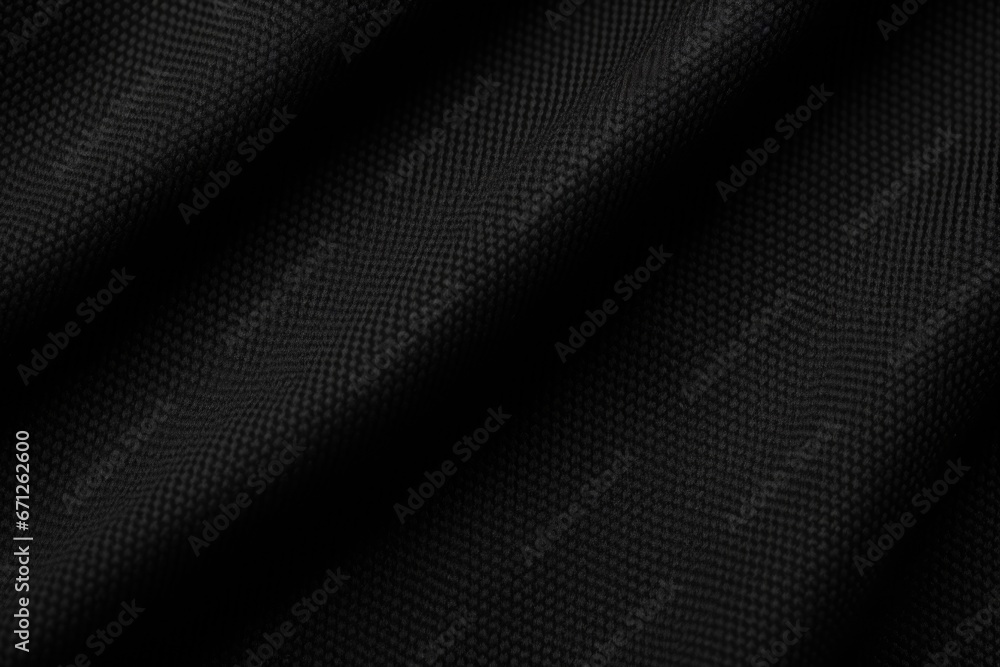 Poster a detailed close-up shot of black fabric. this versatile image can be used in various projects and d