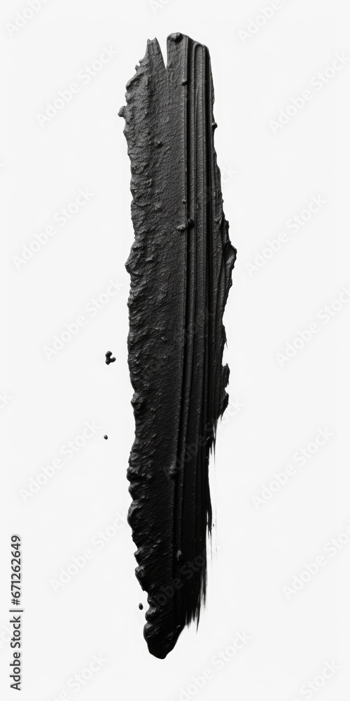 Poster A detailed close-up view of a piece of black paint. This image can be used in various design projects or as a background texture