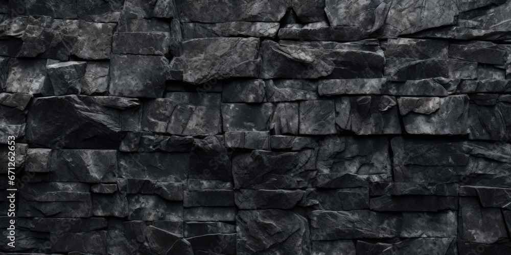 Poster a black and white photo showcasing a textured rock wall. suitable for various design projects and ar