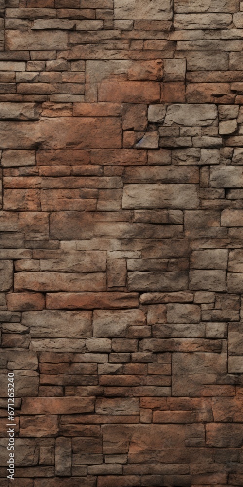 Poster a fire hydrant positioned in front of a sturdy brick wall. this image can be used to depict urban in