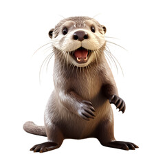 Otter on transparent background