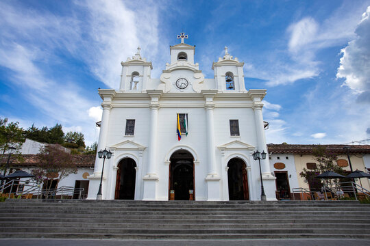 El Retiro, Antioquia - Colombia - August 11, 2023. Our Lady of the Rosary Parish of Catholic worship