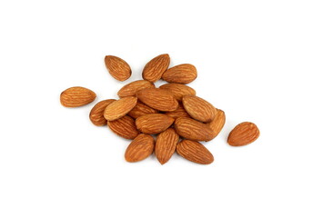 Almonds isolated on white background