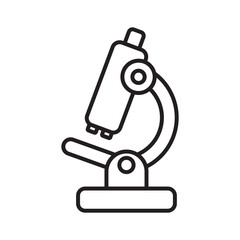 Science biology microscope outline icon