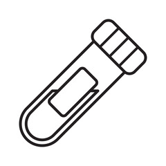 Science laboratory tube outline icon