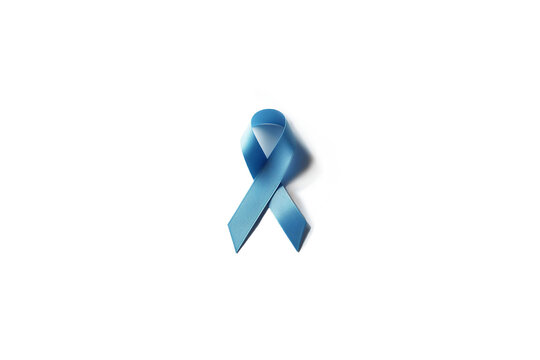 Ruban de sensibilisation bleu pour le cancer de la prostate et cancer du colon. La santé des hommes. Mois de novembre. Signe de sensibilisation contre le syndrome de fatigue chronique, la fibromyalgie