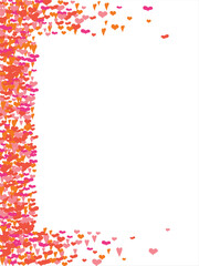 Vector edging, ribbon, border from hearts. Hand-drawn romantic pattern. Valentine's Day. Banner template. Vector illustration.